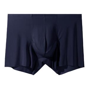 男士内裤冰丝枪蛋分离随型裁内裤透气舒适纯色大码速干纯色平角裤