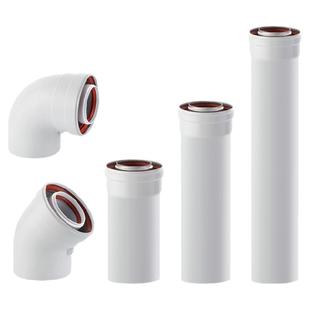 威能博士壁挂炉排烟管双层锅炉烟道延加长燃气冷凝机弯头配件大全