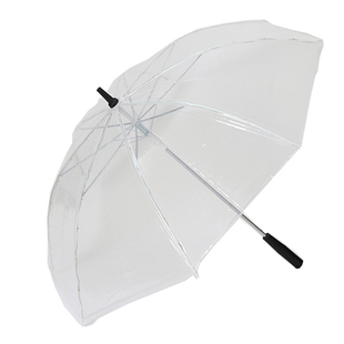 网红雨伞ins透明中棒发光创意伞舞台道具晴雨两用长柄LED发光伞