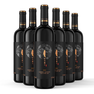 精选红酒宁夏葡萄酒赤霞珠半甜红酒6瓶750ml整箱