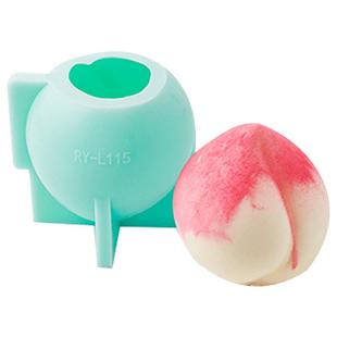 巧克力寿桃模具硅胶仙桃立体慕斯杏仁豆腐蛋糕桃子叶子桃子磨具