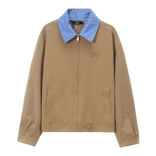 【可拆卸翻领】Unvesno(UN)MIU系老钱风复古撞色双层刺绣秋季夹克