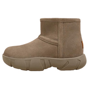 厚底短筒雪地靴女2025新款冬季羊羔毛短靴内增高防滑加绒保暖棉鞋