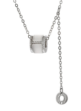 财阀闪! 有钱极精致感925纯银天然母贝转运珠锁骨链项链简约叠戴