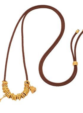 黄金盘缠项链玉石翡翠吊坠挂绳