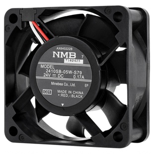 NMB静音6025 24V 0.17A变频器印刷机复印机6CM风扇2410SB-05W-S79