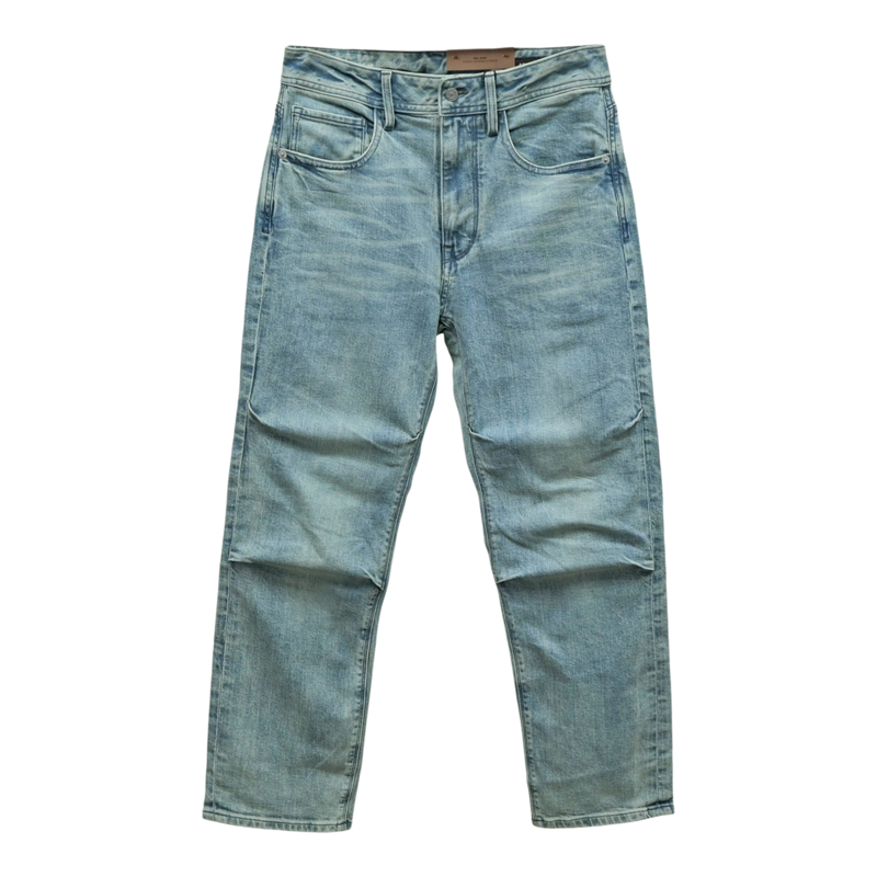 天青色ABLEJEANS直筒滑板牛仔裤