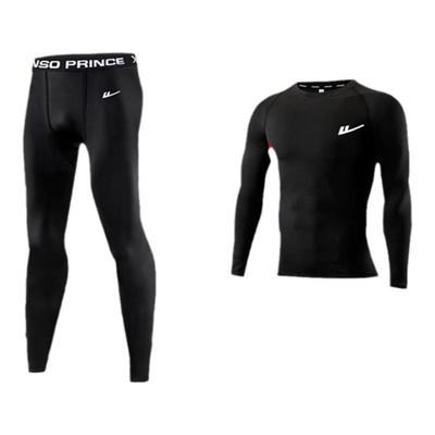 回力冬季跑步套装加绒保暖健身衣