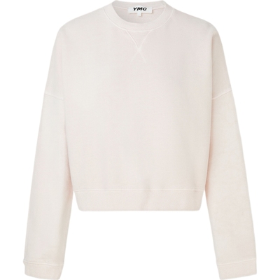 【折扣】YMC 女秋冬棉质休闲平纹布短款圆领长袖卫衣