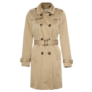 betu百图新款英伦风高级感复古双排扣中长款风衣外套