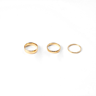 eManco饰品钛钢女不掉色戒指 欧美手饰时尚简约手饰ins镀金色指环