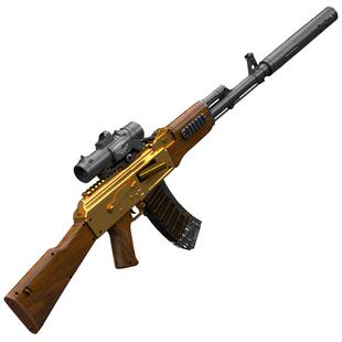 黄金akm吃鸡枪儿童电动连发ak一47软弹枪抛壳阿卡47仿真玩具突击