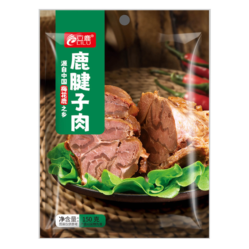 立鹿卤香鹿腱子大块鹿肉熟食吉林梅花鹿400g熟食即食小袋装零食