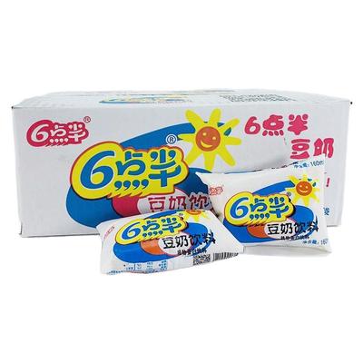 6点半豆奶经典原味豆类植物蛋白饮料学生早餐奶160ml*28袋装老牌