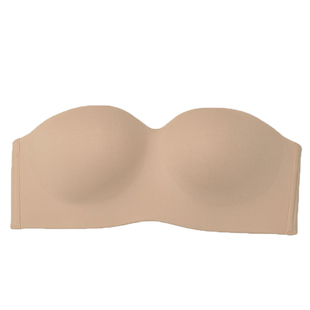 菇娘家稳稳杯无肩带内衣女大胸抹胸美背防滑聚拢无痕文胸G3111008