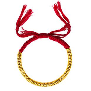 佐卡伊盘缠黄金手链碎金子编织足金手链2025新款送女友礼物珠宝