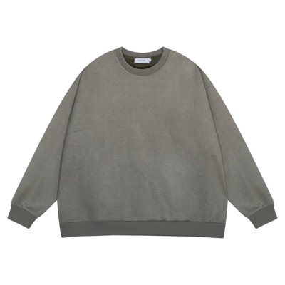 niko and ...卫衣男2026春季新款复古仿麂皮宽松长袖上衣581488