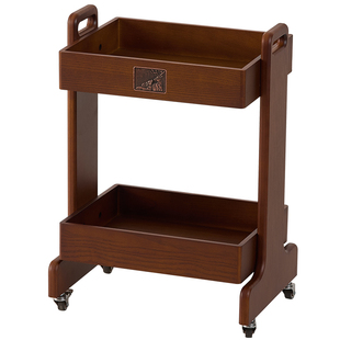 客厅零食置物架实木小推车可移动分层收纳架夹缝小架子桌下书包架