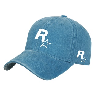 GTA5游戏公司 Rockstar Games周边R星标志棒球帽男女复古鸭舌帽子