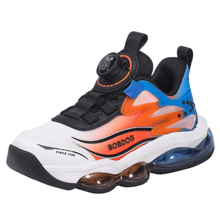 巴布豆男童运动鞋春秋季网面透气防臭小学生气垫减震儿童跑步鞋子