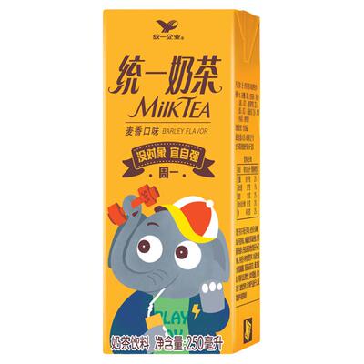 统一奶茶麦香味饮料250ml*24盒