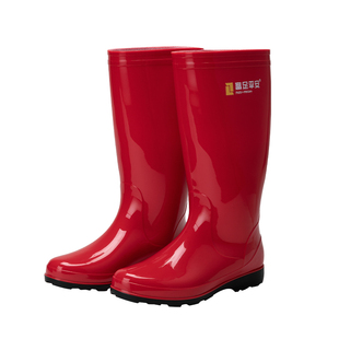 富足平安胶鞋高筒防水雨鞋畜牧养殖水鞋加厚耐酸耐碱雨靴养猪专用