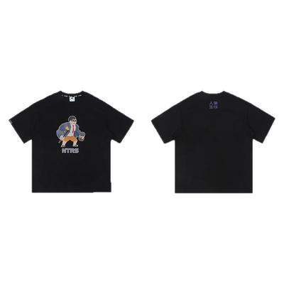 STN潮牌纯棉重磅短袖T恤圆领休闲宽松简约运动精神变态MBTI人格