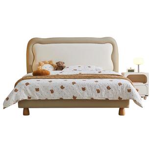 全友家居现代简约科技皮软包儿童床男孩卧室1米5单人床女孩公主床