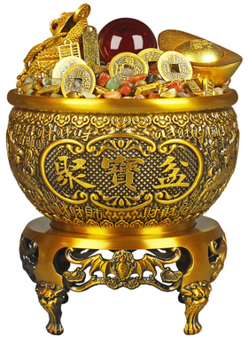 招财进宝摆件黄铜聚宝盆