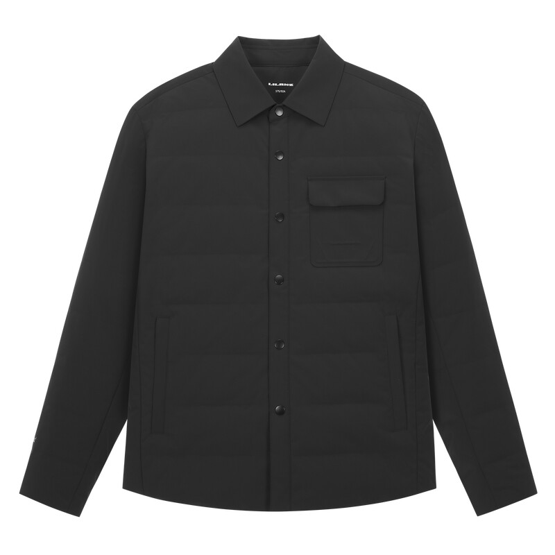 利郎官方DX膜翻领轻薄衬衫羽绒服