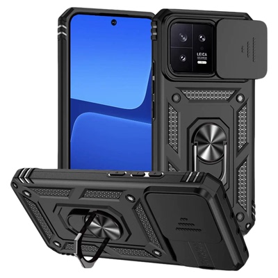 适用红米k60至尊版手机壳军工级防摔Redmik50保护套k40推窗滑盖镜头k60pro磁吸一体指环支架k70E全包创意潮壳