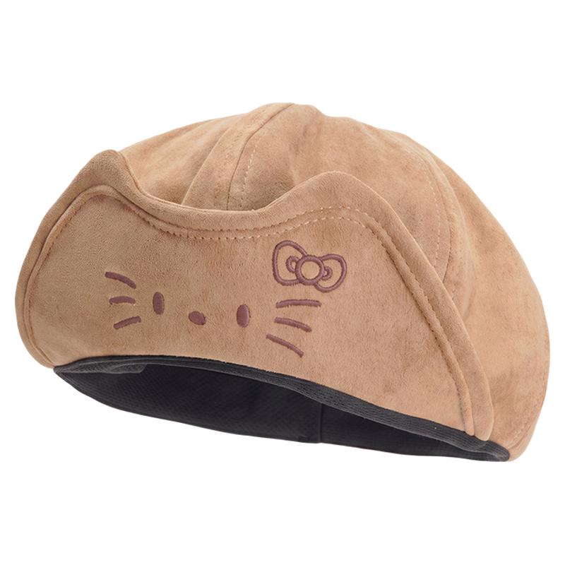 卡通猫耳云朵八角帽显脸小秋季女