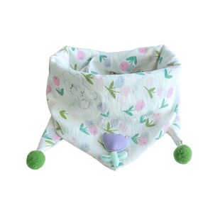 儿童围巾春秋薄款口水巾宝宝脖套护颈女童保暖围脖三角巾婴儿围巾