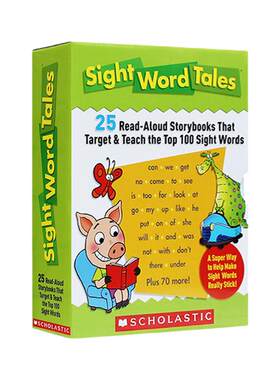 【自营】送音频+家长指导手册 英文原版 Sight Word Tales 礼盒装 25册常见启蒙高频词绘本 故事书入门级 美国学乐分级阅读读物