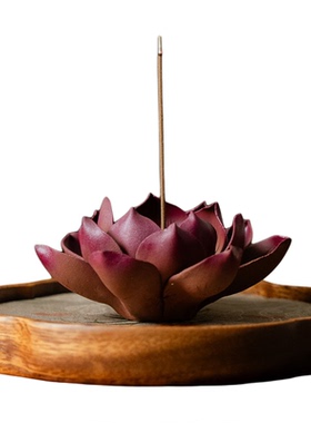 线香家用供奉莲花陶瓷手绘