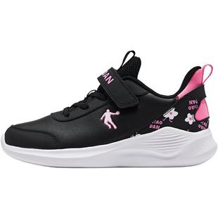 乔丹童鞋女童鞋2025秋冬新款皮面轻便软底跑步鞋女中大童运动鞋子