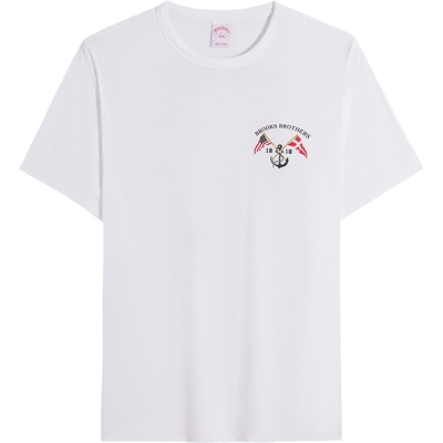 布克兄弟25男士纯棉印花T恤