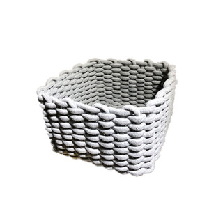 loft收纳筐草编北欧手工棉绳收纳筐家居整理软装拍摄展示篮