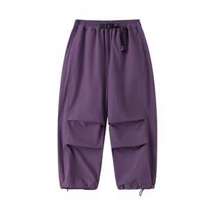 漫画家童装防水锦氨方格锦氨方格软软伞兵神裤秋男女童裤子