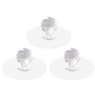 柜门拉手免打孔自粘圆形吸盘衣柜粘贴式拉手浴室门把手自粘拉手贴