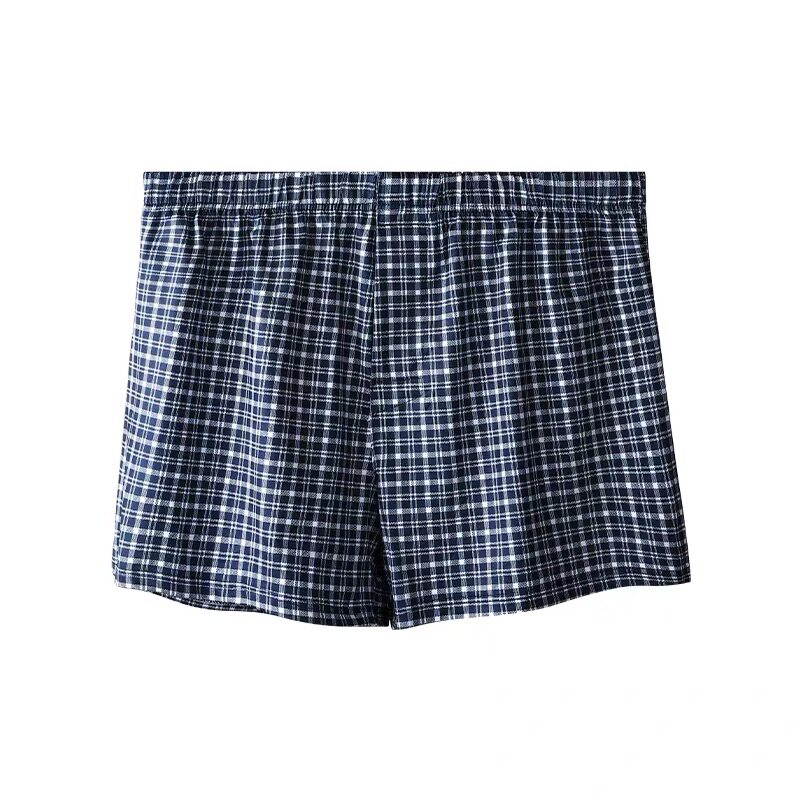 夏季男士棉质宽松格子阿罗裤