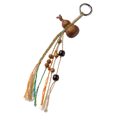 福禄包挂桃木葫芦藏式流苏手机链