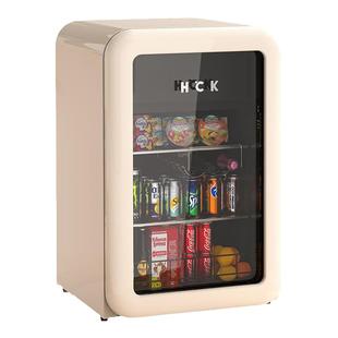 HCK哈士奇冰吧墩墩吧mini家用客厅冷藏柜办公室小型复古冷冻冰箱