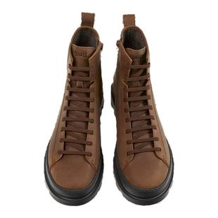 Camper看步男鞋Brutus 复古休闲皮短靴软底百搭马丁靴厚底高帮鞋