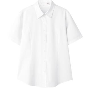 HLA/海澜之家服帖短袖正装衬衫2026夏季通勤翻领衬衣女装