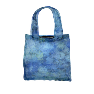 Amotional\蓝绿到货油画风纱袋红夏季手提袋花卉植物欧根纱原创