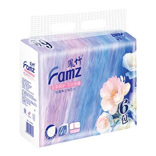 凤竹纯木原生木抽纸4层加厚加大一提6包320张压花双锁边至柔呵护