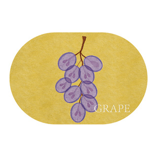 okay印染水果浴室吸水地垫纯色韩系厕所门口脚垫卫生间门垫防滑垫