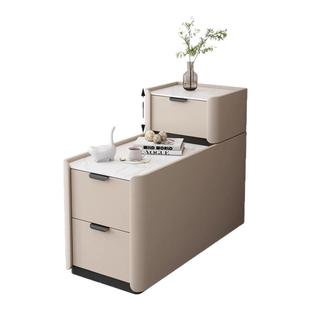 2025新款落地沙发边几轻奢高级感小型实木夹缝侧边柜简约现代边柜