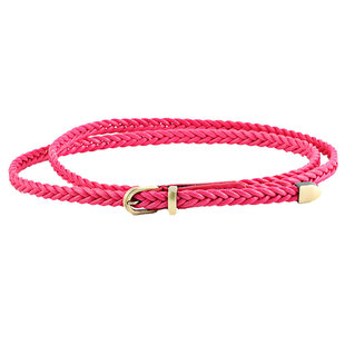 细裤腰带女生装饰韩版潮流编织绑带百搭配连衣裙带粉红宝蓝色裤袋